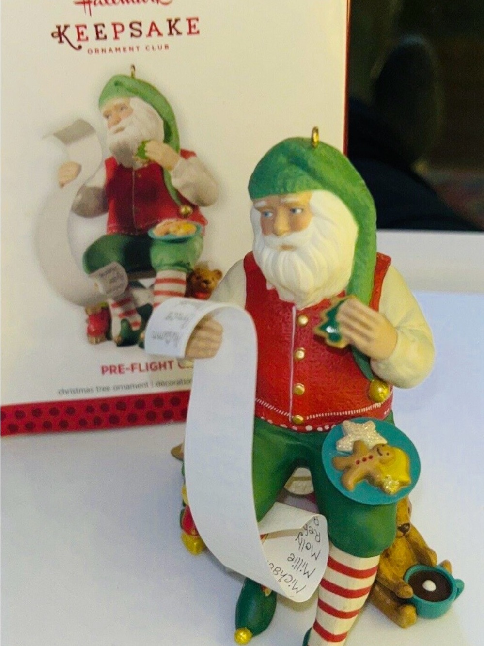 Pre-Flight Check Hallmark Keepsake Green & Red Elf Holiday Ornament
